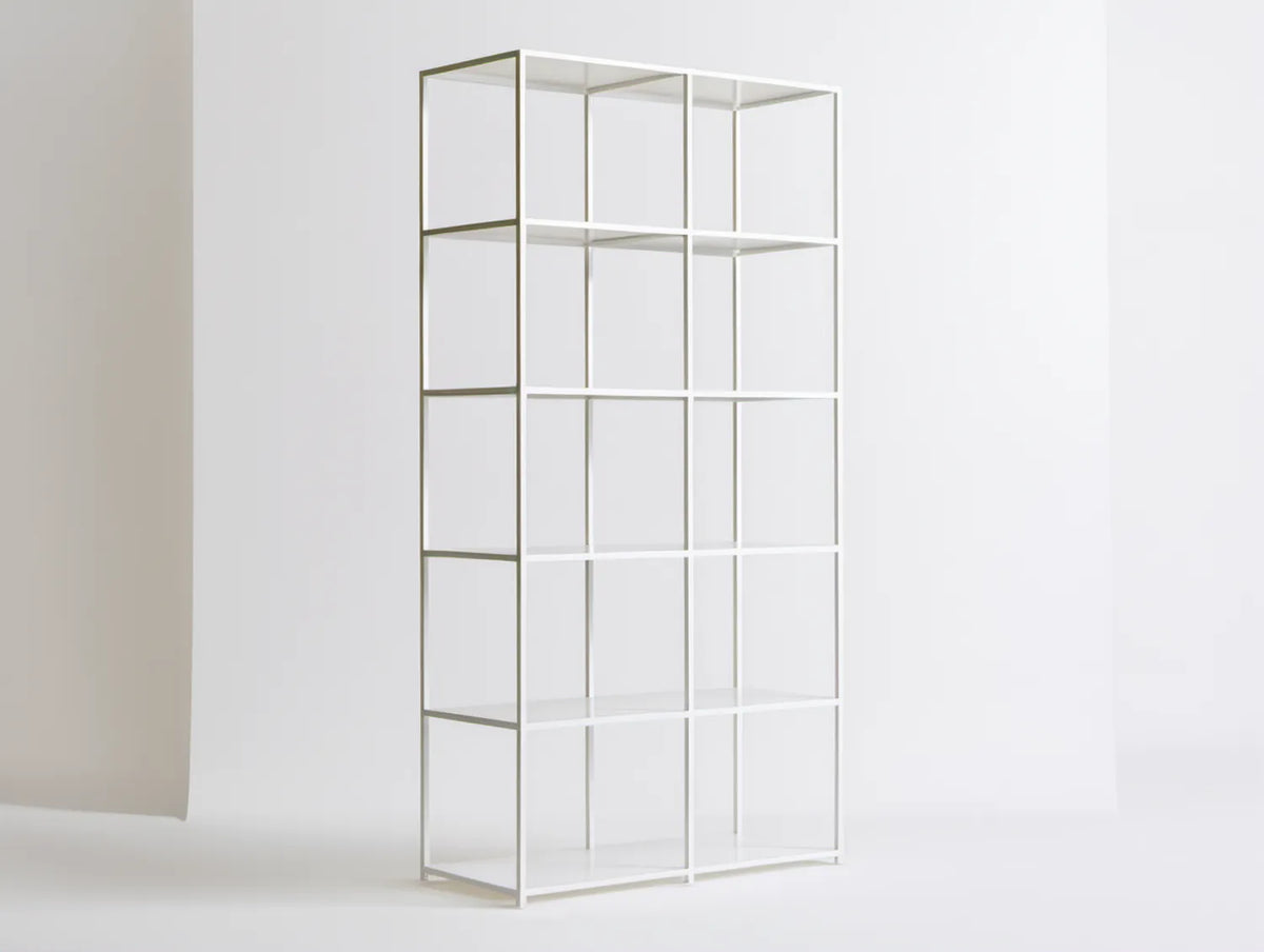 Biały stalowy regał otwarty 100 x 30 x 200 cm z 5 półkami