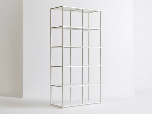 Biały stalowy regał otwarty 100 x 30 x 200 cm z 5 półkami